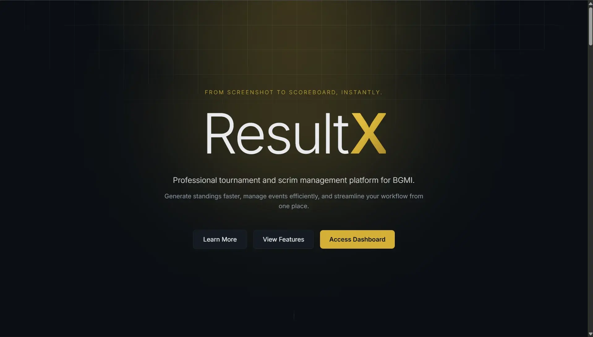 Result X Dashboard